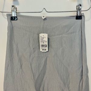 Silver Maxi Skirt With Slit